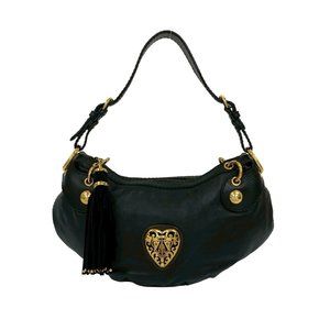 GUCCI Hysteria Heart Motif Metal Tassel Leather Semi-Shoulder Bag/Handbag in ...